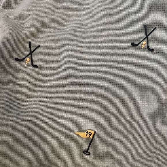 J. Crew Mens Chino Shorts Mid-Rise Golf Embroidered Flat Front Green Size 36 - Picture 5 of 10